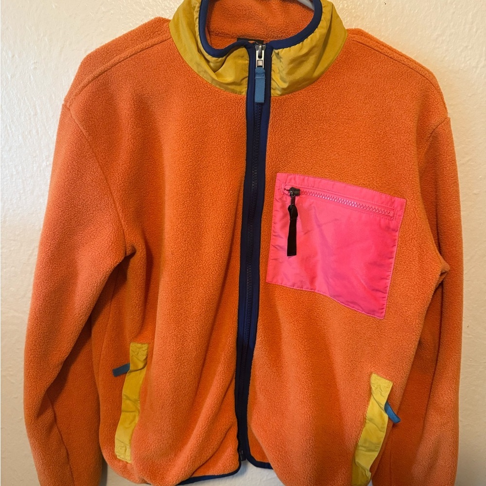 Patagonia Colorful Fleece Jacket with Pink Pocket - Picture 2 of 6